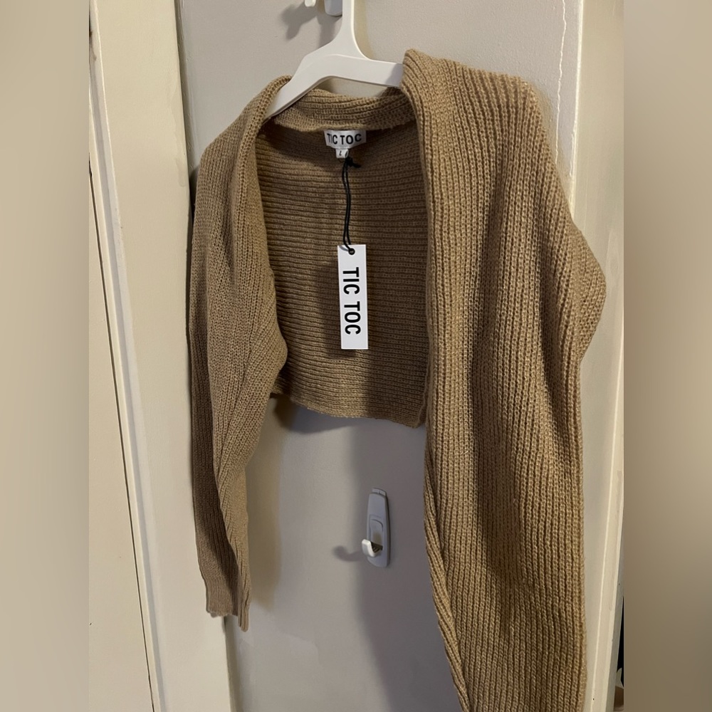 Cropped sweater shrug